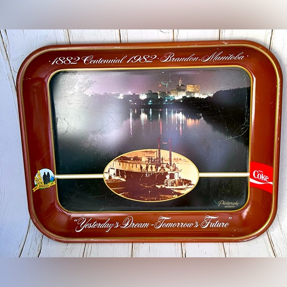 🦩 3/$15 Vintage Coca Cola Centennial Tray - Picture 1 of 2